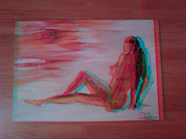 Varianta 3D - The girl on the sunset